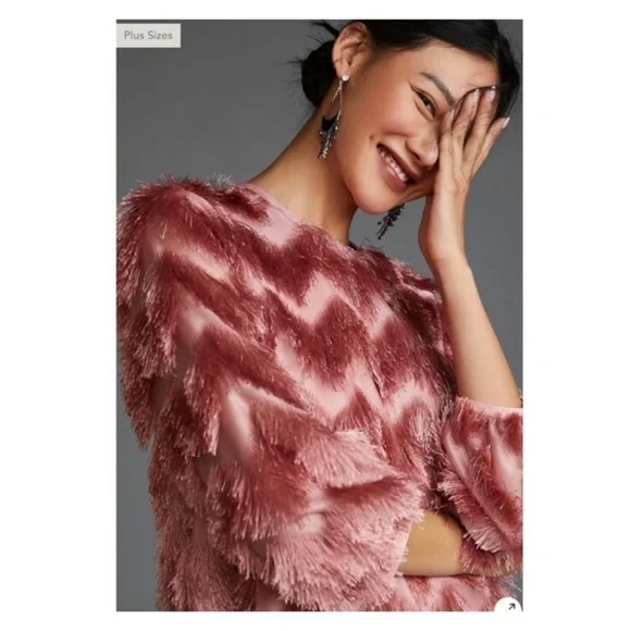 Anthropologie Pink Textured Dress - Picture 10 of 15